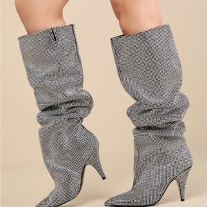 SOLD Steve Madden Rhinestone Heeled Boots